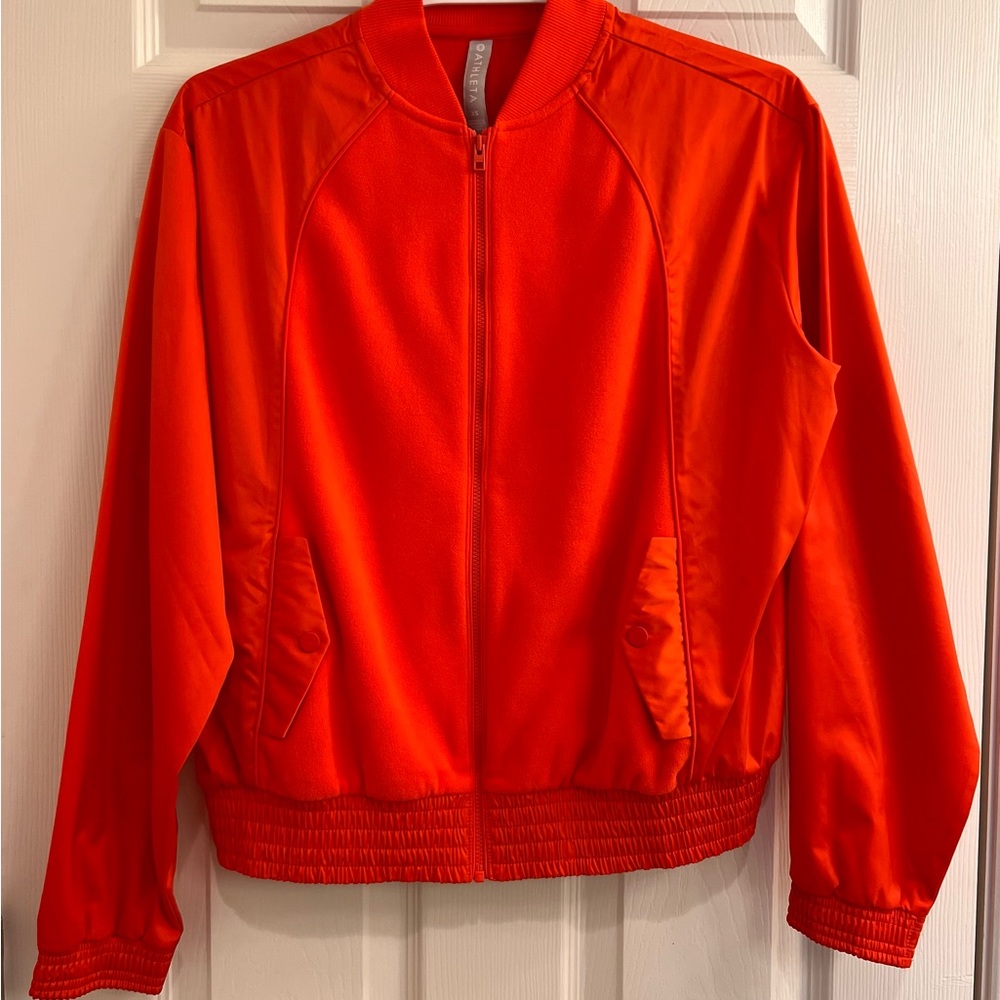 Satin and Fleece Bomber Jacket